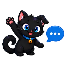 OOChat 黑猫品牌图标