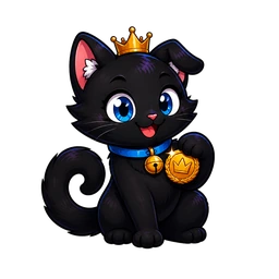 OOVIP 黑猫品牌图标